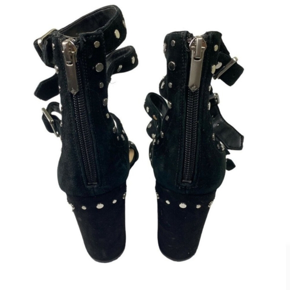Sam Edelman York Black Studded Gladiator Sandals Size 10 Block Heel Strappy - Picture 9 of 11